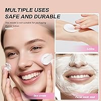 Vista 6 de 8 Oz (250ml) White Plastic Cosmetic Jars with Inner Liners and Dome Lids Refillable Make-up Cosmetic Containers Pot Case for Scrubs Oils Salves