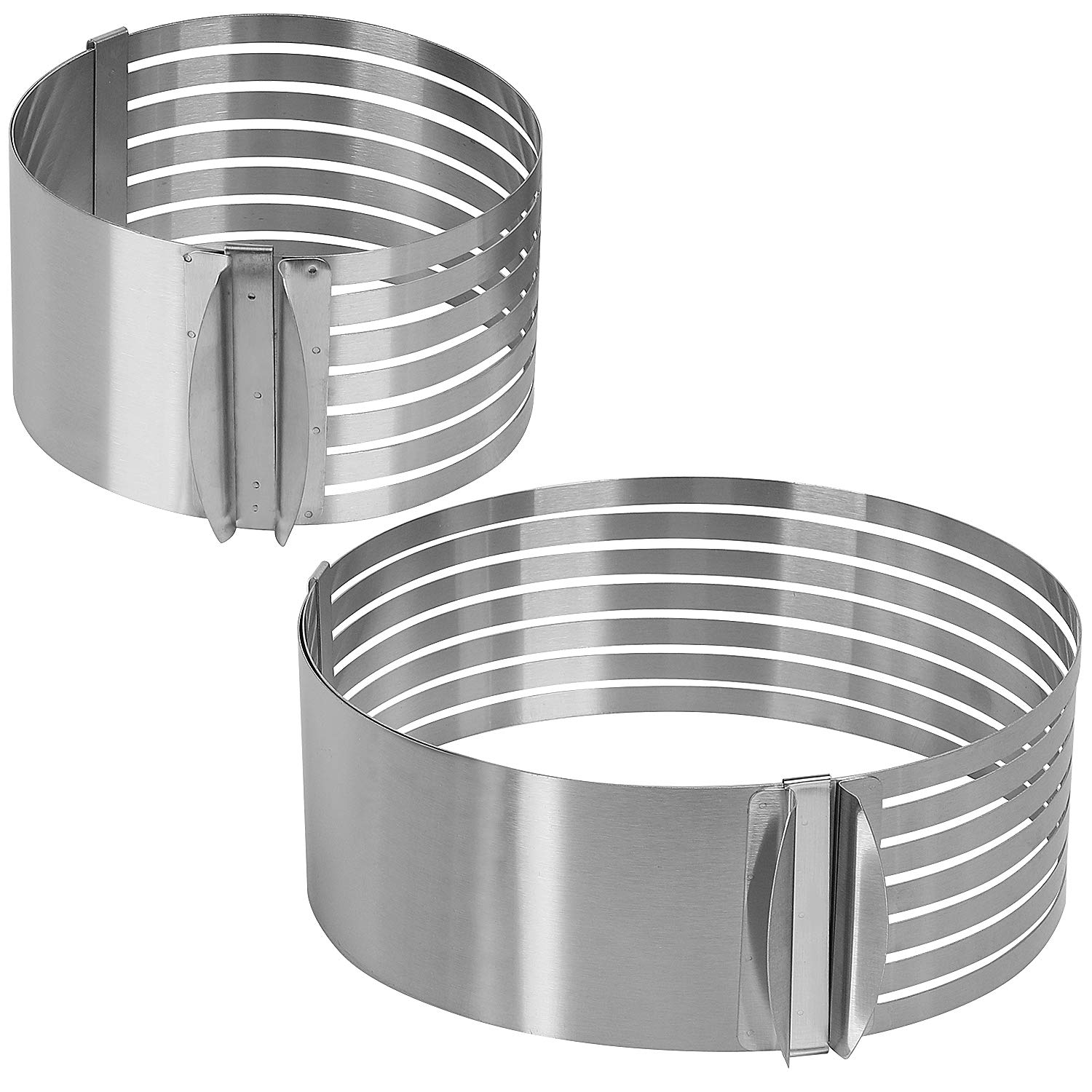 Trancheuse à gâteau réglable inox KEILEOHO Moule découpe génoise 7 couches 30 cm de diamètre