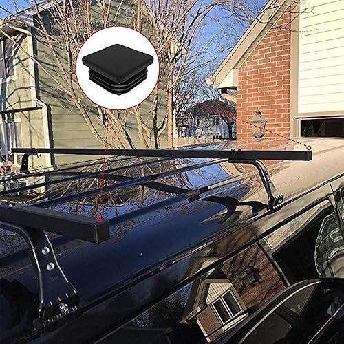 Miniatura 3 de 20 tapas cuadradas de 2 pulgadas para tubos de 2 pulgadas x 2 pulgadas, tapones cuadrados de plástico de 2 x 2 pulgadas, tapas de plástico para