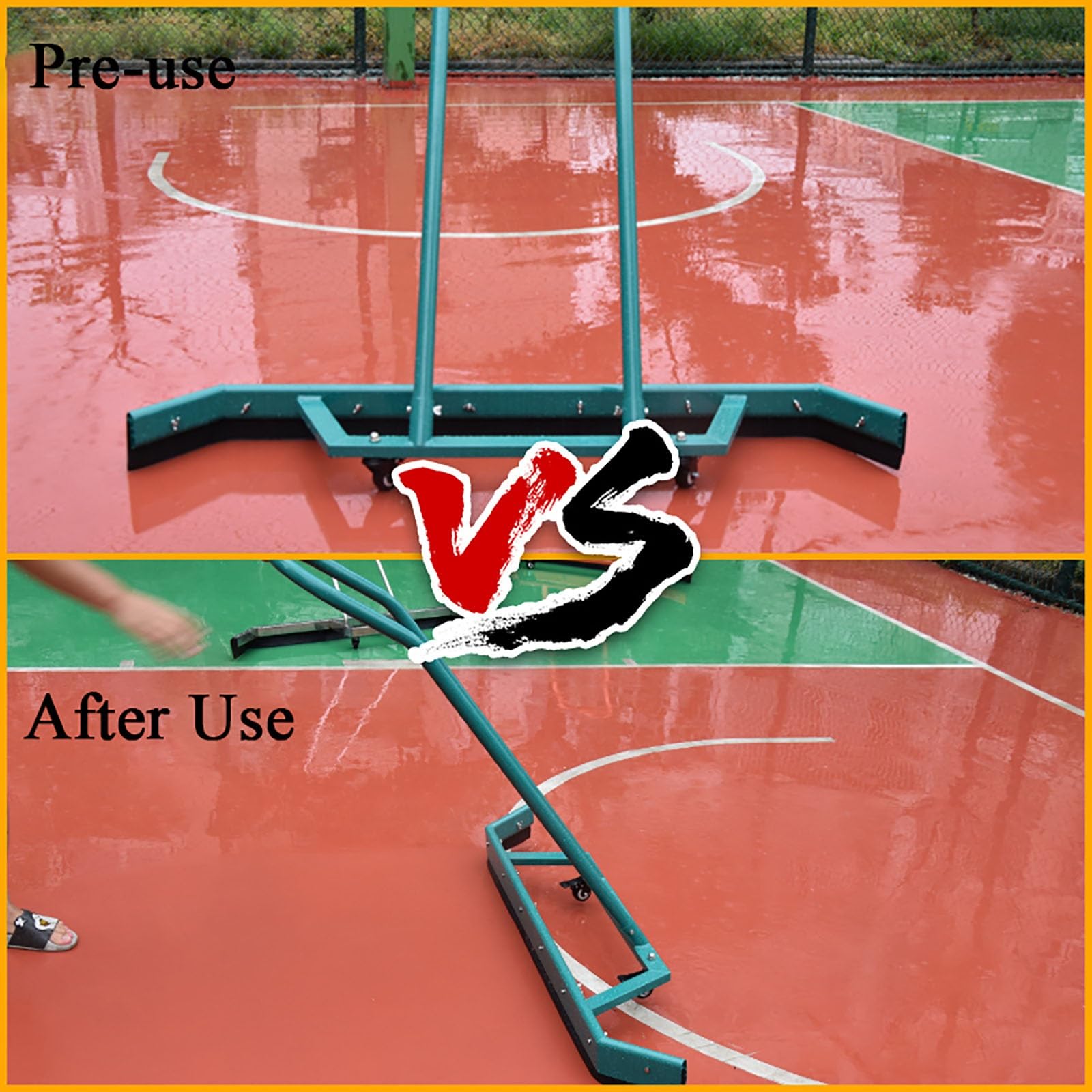 Ściągaczka do deszczu Floor Rain Shuttle Heavy Duty, lekka i wytrzymała, narzędzie usuwania wody, aluminiowa miotła rosy, sprzęt czyszczenia powierzchni(Green)