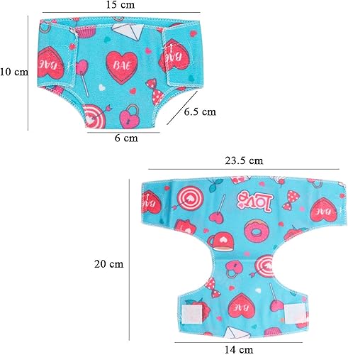 Miniatura 9 de SOTOGO 10 piezas de pañales para muñecas, ropa interior para muñecas, accesorios para muñecas de bebé de 14 a 18 pulgadas y muñecas americanas