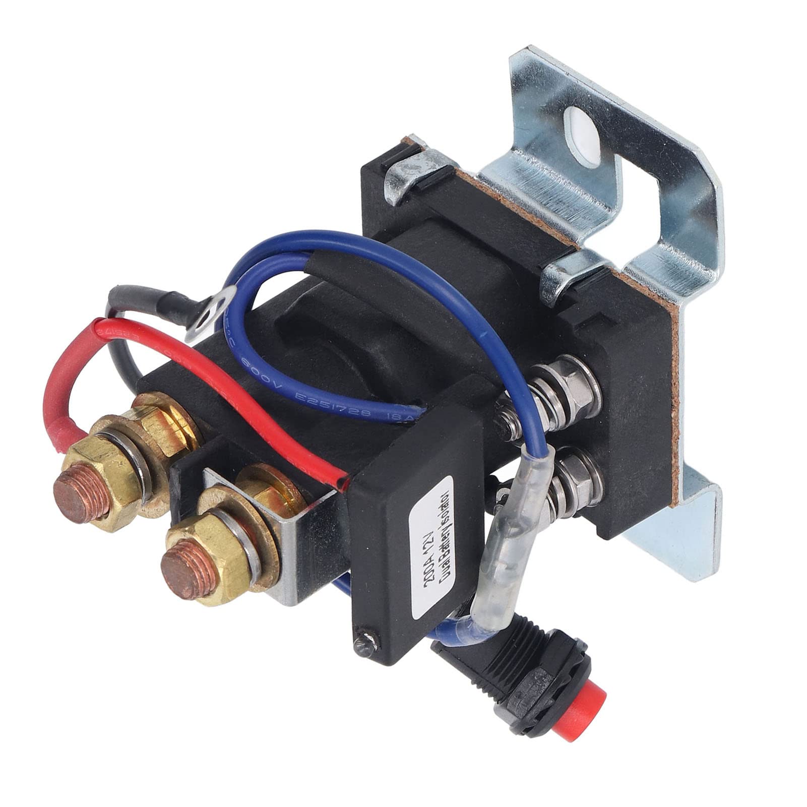 FTVOGUE Isolatore Batteria Relè Doppia Batteria in Ottone 200A 12VDC Controllato da Microprocessore Avviamento Rapido 4 Pin per, Fuoristrada, Carrello Elevatore, Motoslitta