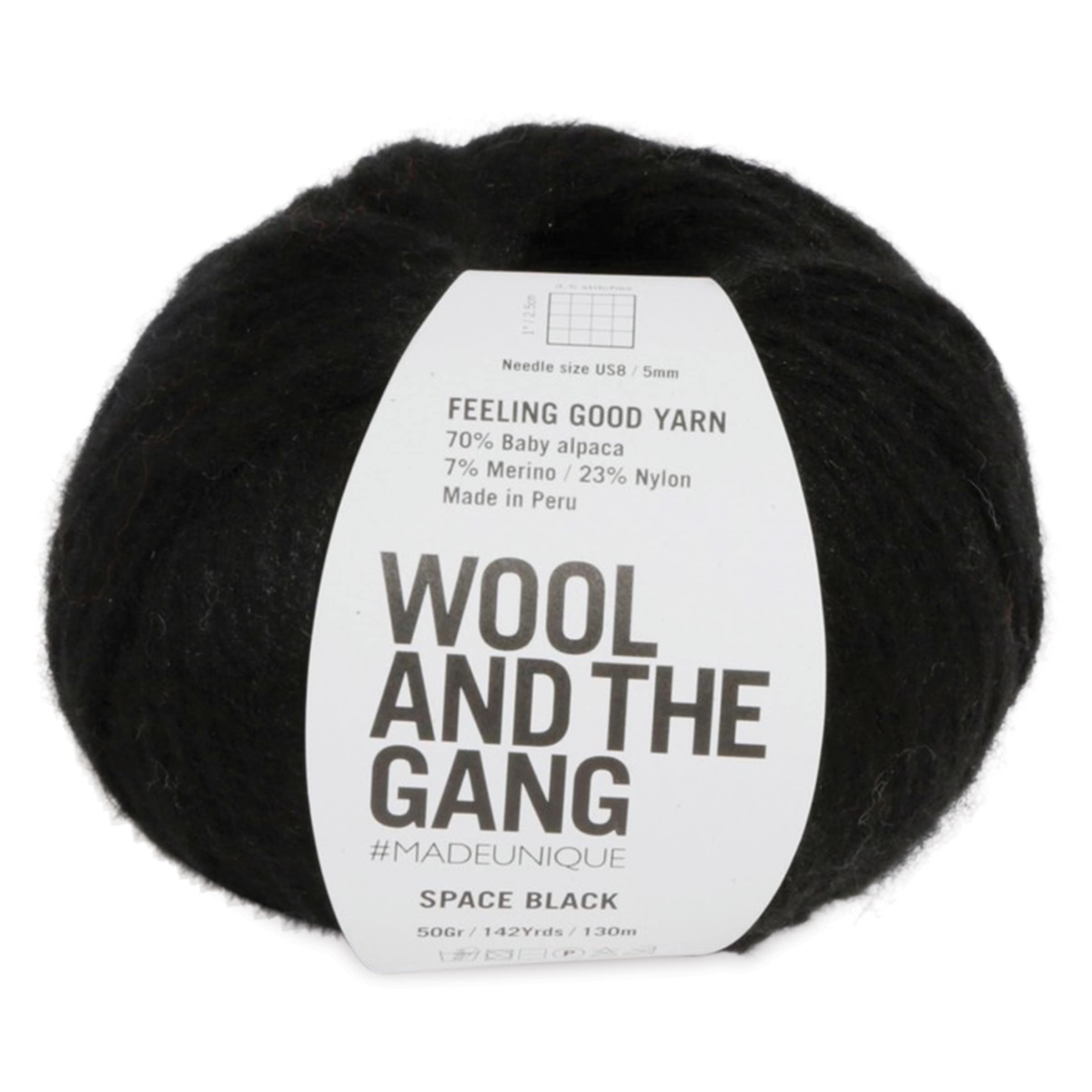 Wool and the Gang Feeling Good Yarn 88 Space Black