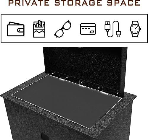 Miniatura 2 de Caja de seguridad para consola central compatible con Chevrolet Suburban y Tahoe 2015-2020, GMC Yukon y Yukon XL 2015-2020, con bloqueo combinado de