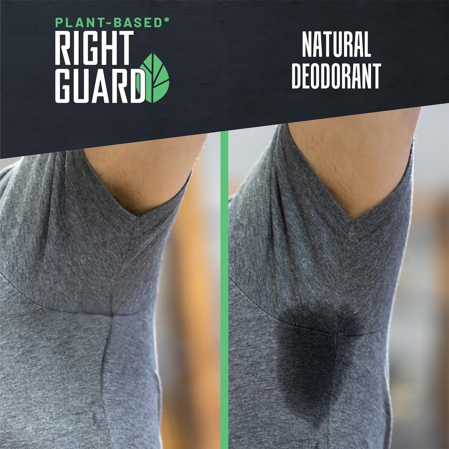 Right Guard Plant-Based Antiperspirant with Aluminum Sweat Blockers Invisible Solid Mens Deodorant, Mountain Fresh Scent, 2X Sweat Protection, 72HR Odor Control, for Sensitive Skin, 2.6 oz, 3pk - Image 4