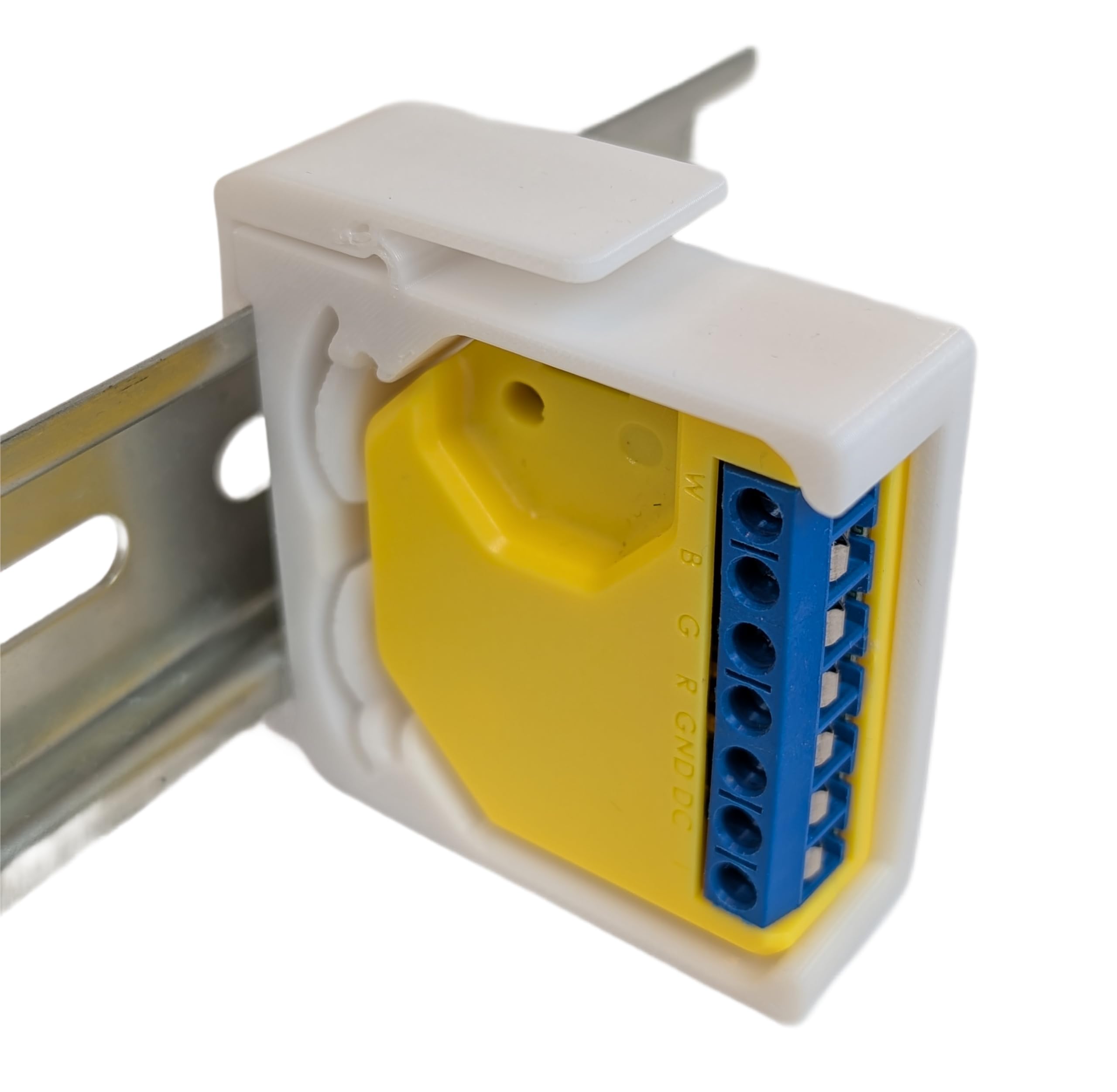 Set di 2 supporti adattatori per Shelly Dimmer 2 & Shelly RGBW 2 guide DIN Rail Bracket (35 mm)