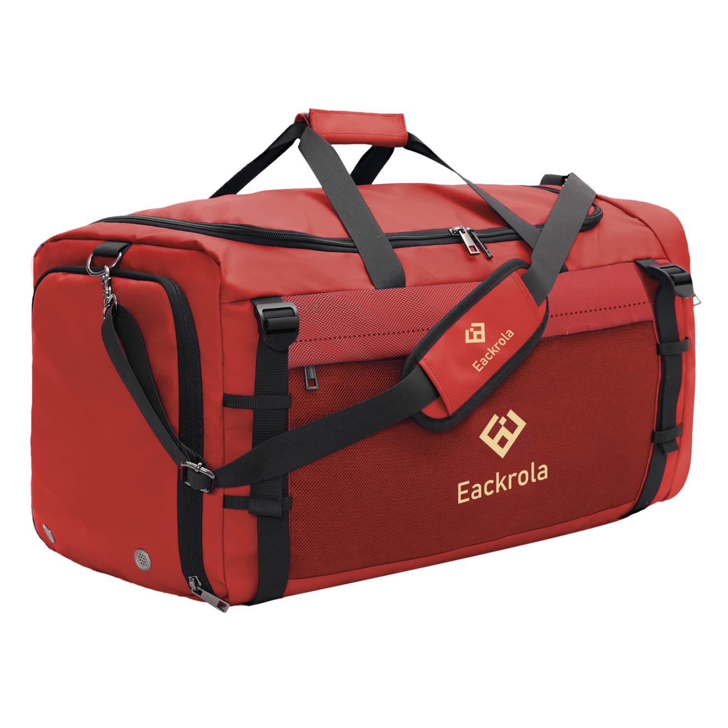 Eackrola Large Sports Gym Bag, Travel Duffel bag with Wet Pocket & Shoes Compartment for men women, 65L, Lightweight