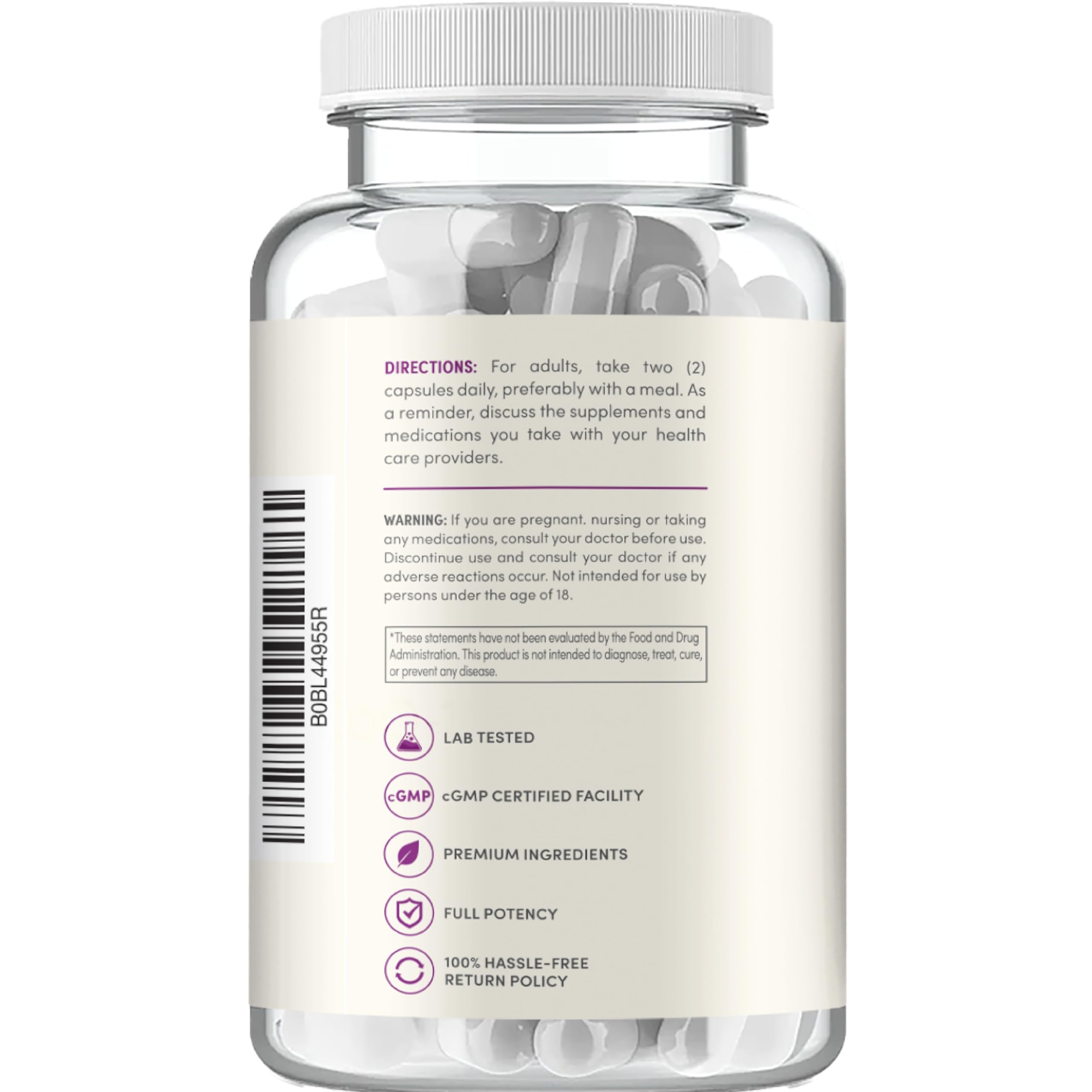 Clear Formulas High Strength Quercetin Anhydrous 500mg Capsules - Quercetin Potent Flavonoid Antioxidant for Heart and Immune Support - 500mg per Serving - Made in a cGMP US Lab (100 Servings) — Amazon image 7