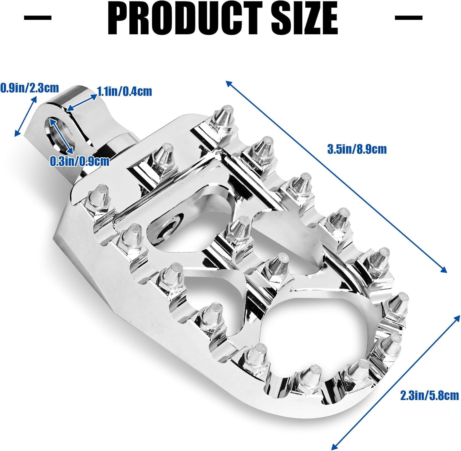M8 Softail Foot Pegs CNC Style Motorcycle Wide Footpeg Footrest Pedal For Harley Softail Slim/Lower Rider/Street Bob/Fat Bob/Sport Glide/Heritage Classic 2018-2023, Chrome
