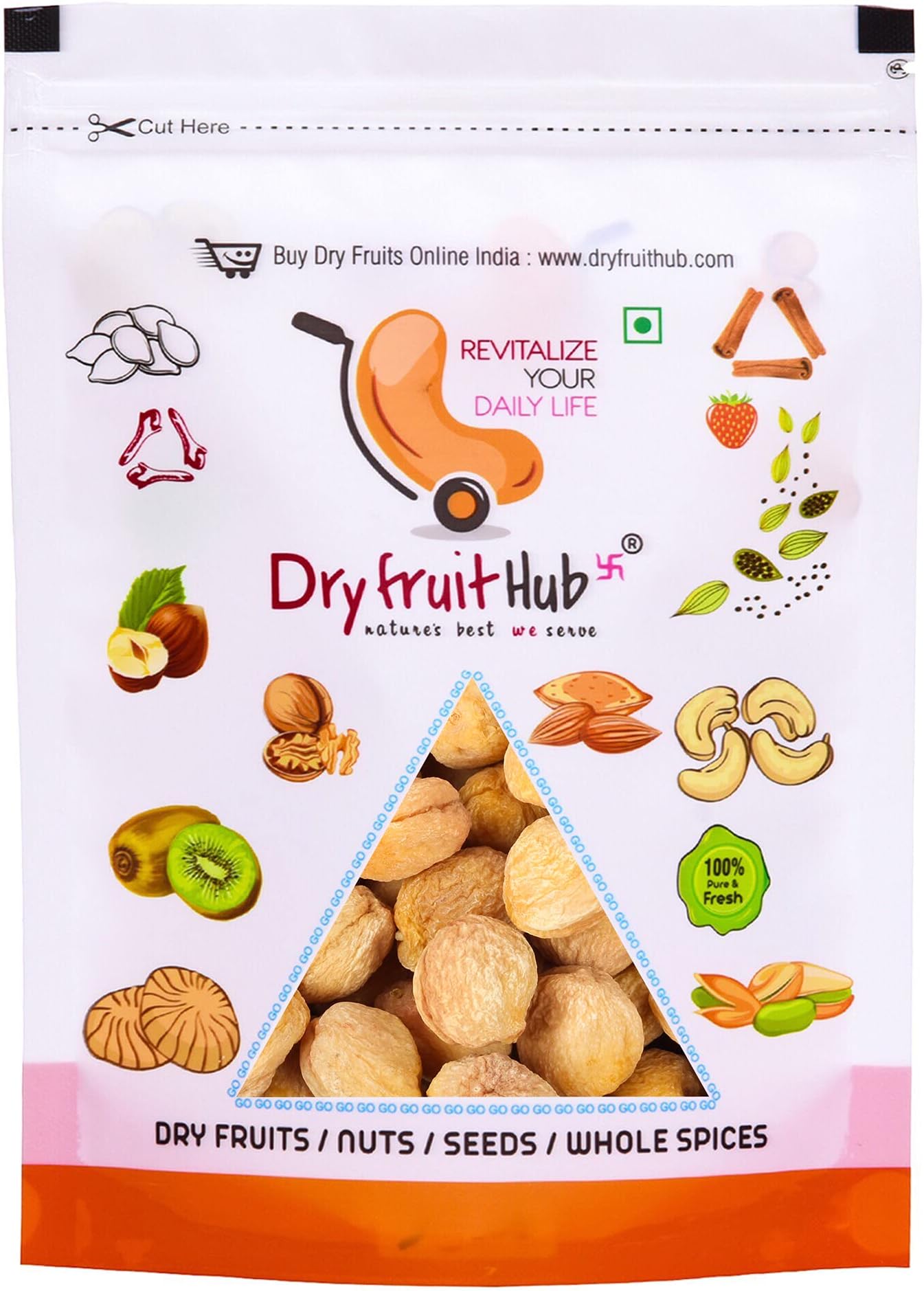 Dry Fruit Hub Dried Khurbani Apricots 400gms,Dried Apricots, Khumani, Khurbani