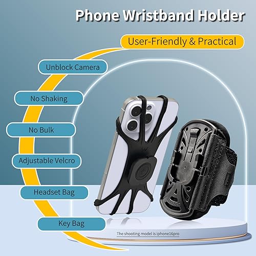 Miniatura 3 de Soporte de teléfono para correr, giratorio en 360 y anticaídas mejorado brazalete de antebrazo para iPhone 161514ProMini1211SEXR XS, se adapta a