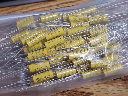 Miniatura 3 de (100 piezas) Mylar 0.033UF 200V K AX(MET) Compatible con Camel RES * Stock de EE. UU