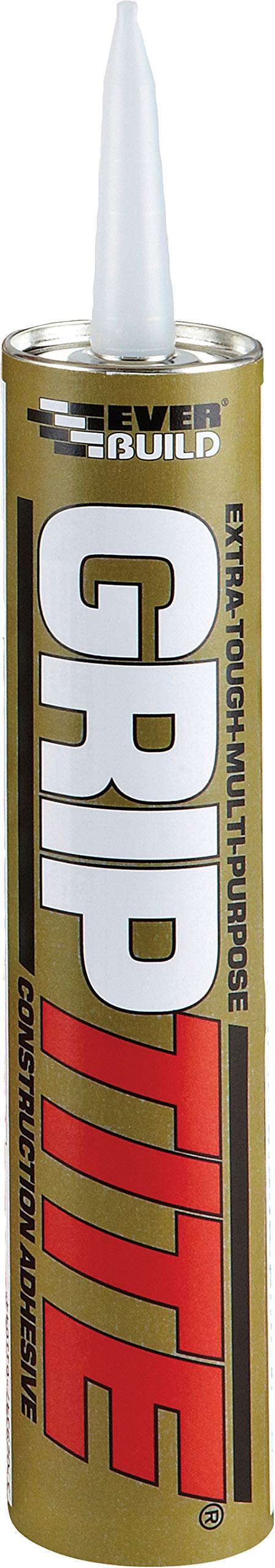 EverbuildGriptite β Solvent Based Extra Tough Multi-Purpose Adhesive β For Interior And Exterior Use β High Grab β Buff Colour β 310ml Cartridge