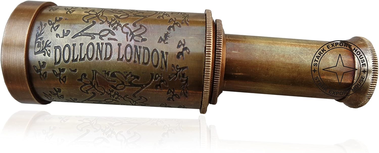 Antique Brass Designer Telescope Marine Handheld Spyglass Telescope Binoculars 6 Inch Vintage Style Best for Gift (JUHY) image 4