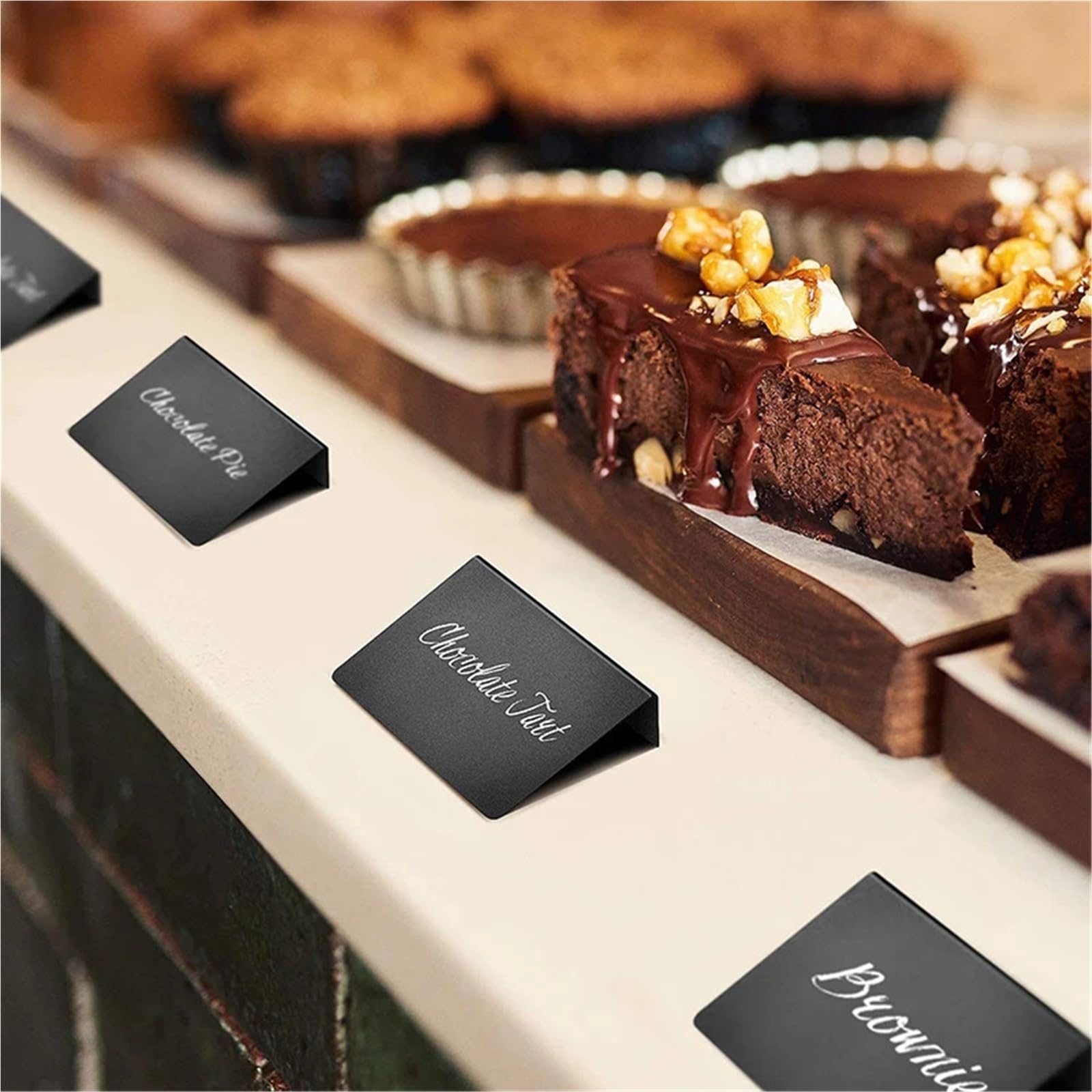 Mini-Kreidetafel-Schilder, 24/48 Stück, handgeschriebene Mini-Kreidetafel-Schilder: wiederverwendbare leichte Tischplatten für Menüständer und Buffet-Etiketten (48 Stück)