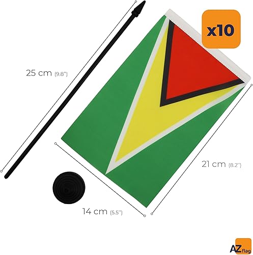 Miniatura 189 de Bandera de mesa Colombia 5'' x 8'' - Bandera de escritorio colombiana 8.3 x 5.5 in - Barra y base de plástico negro - AZ FLAG
