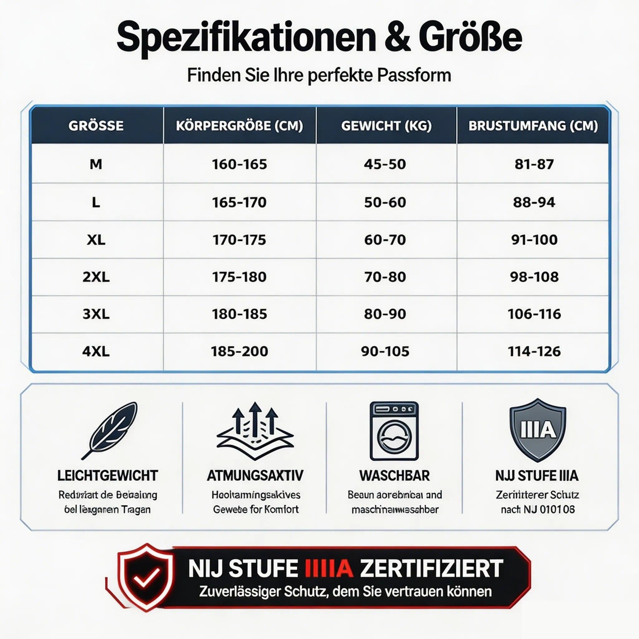 Generisch NIJ IIIA Level Bulletproof Vest,Kugelsichere Weste,Schusssichere Weste für Herren Damen, Leichte Verdeckt Tragbare Stichfeste Unterziehweste mit UHMW‑PE Schutzplatten,Vorne & Hinten Schutz