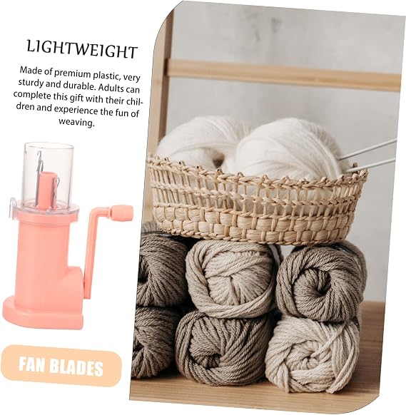 PERSELOSO Mini Hand Operated Knitting Mill Machine DIY Braider for Crafting Bracelets and Sweaters Easy Use Knitting Tool Plastic Spool for Home Projects