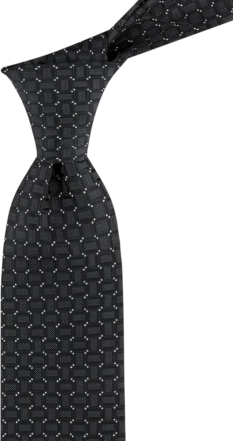 Calvin Klein Men’s Black Solid and Pattern Neckties – Dress Ties for Work, Weddings & Formal wear (Standard & Extra Long) - Image 5