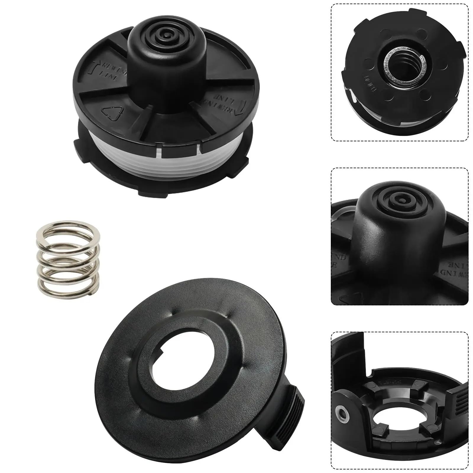 Testina for decespugliatore con Molla for Mak-ITA for Tap & Go 195858-1 196146-9 Accessori for Tosaerba e Utensili elettrici da Giardino di Ricambio(3pc)
