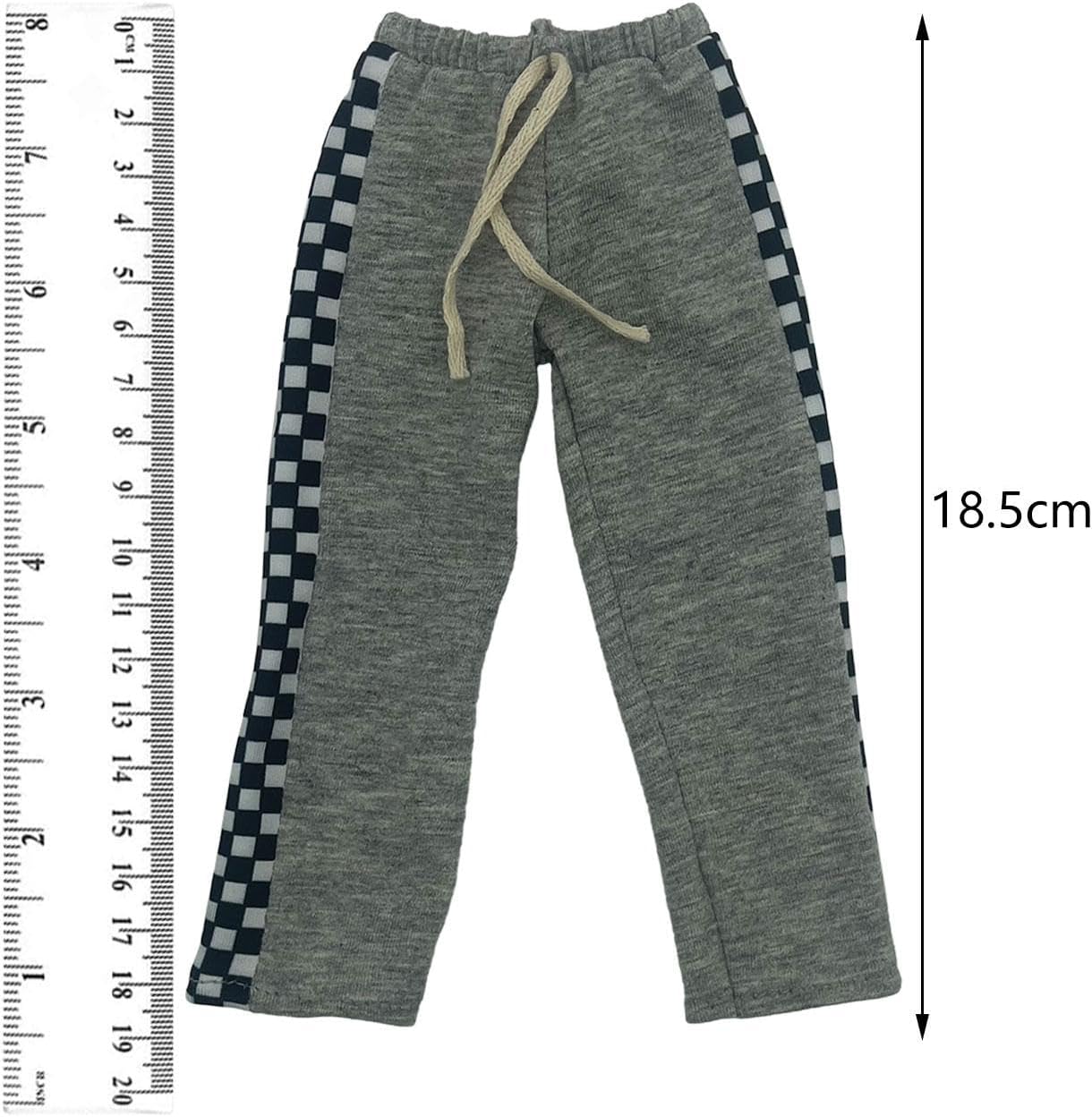 1/6 Sweatpants Miniature Costume Mini Wide Leg Long Pant for 12'' Male Dolls Figure, Gray