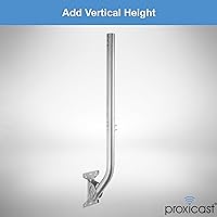Vista 5 de Poste de extensión de acero inoxidable de 12 pulgadas para soportes de antena Proxicast J-Max (ANT-800-X12)