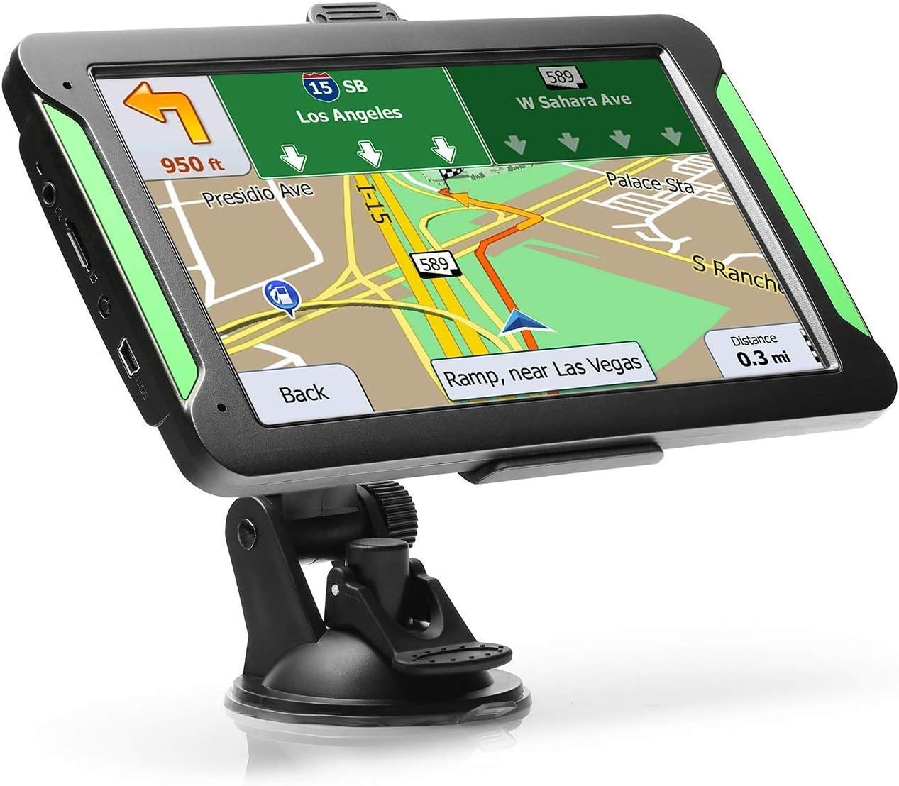 GPS Navigation for Car, LTTRBX 7โ Touch Screen 8GB Real Voice Spoken Turn-by-Turn Direction Reminding Navigation System for Cars, Vehicle GPS Satellite Navigator with Free Lifetime Map Update (Black)
