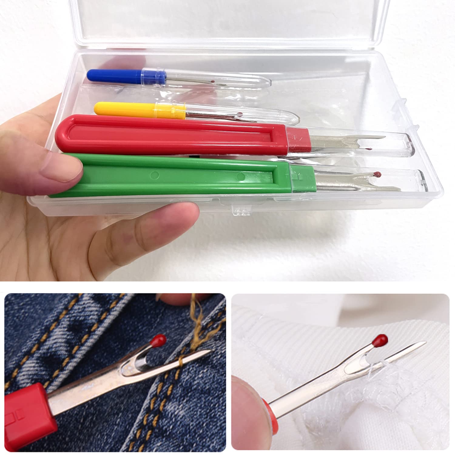 Découseur Couture – Lot De 12, Acier Inoxydable, Avec Protection En Bout Pour Tissus Délicats
