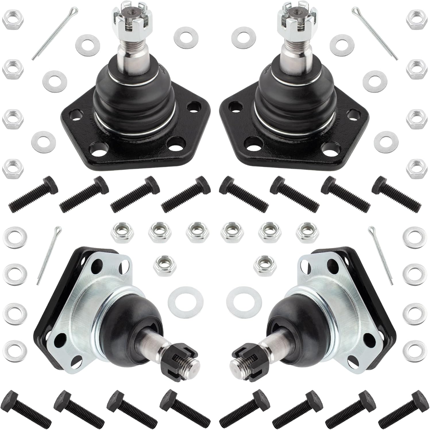 4 PCS Front Ball Joints Upper and Lower Kit K5320 K5335, Upper Lower Ball Joints for Chevy Blazer S10, for GMC Jimmy S15 Sonoma, for Isuzu Hombre 1998-2000, for Oldsmobile Bravada 1997-2001