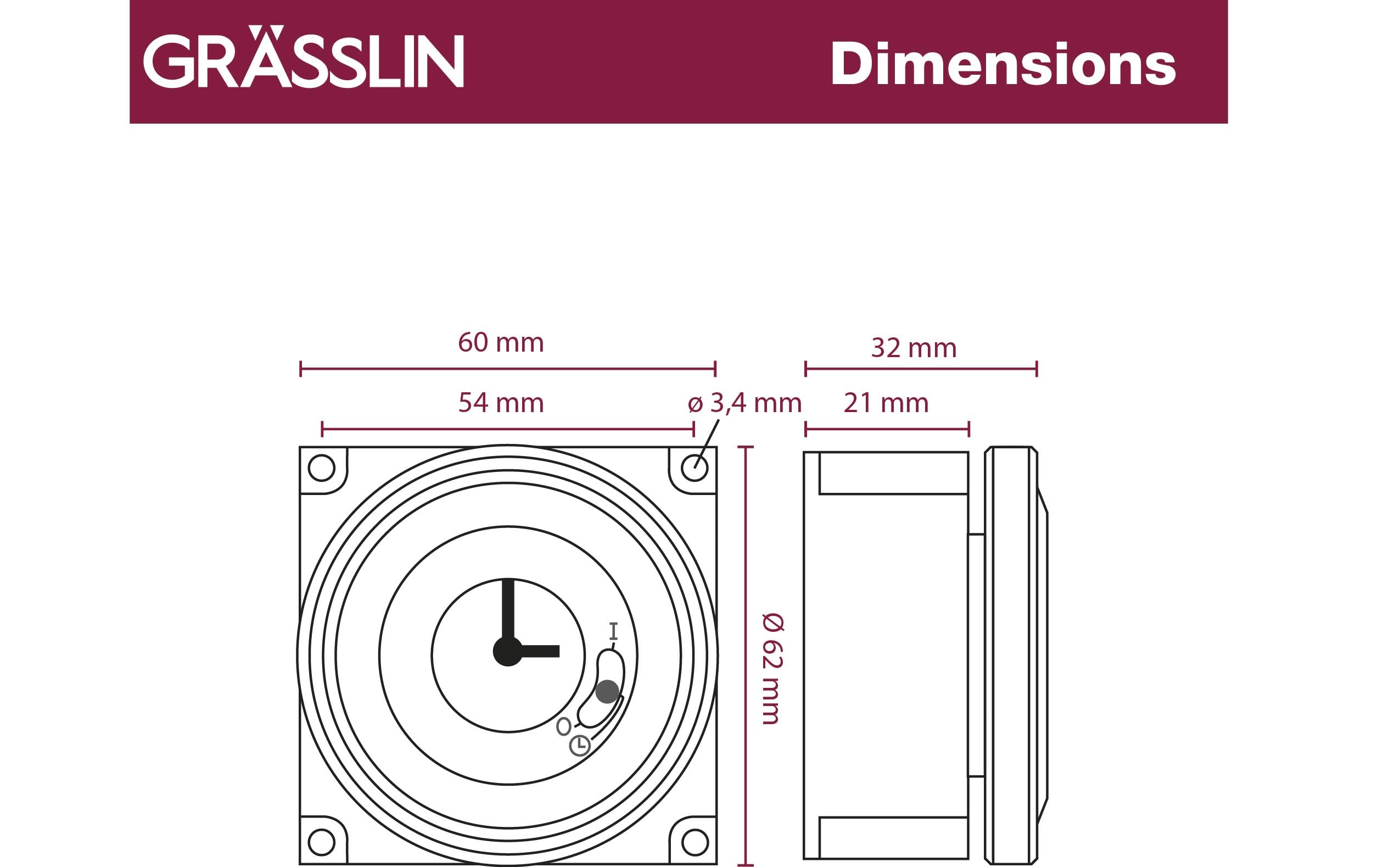 02.76.1003.1 FM/1 QRTuZH – Analoges Zeitschaltmodul, Schaltsegment für Innen- und Außenbereich, Einbau