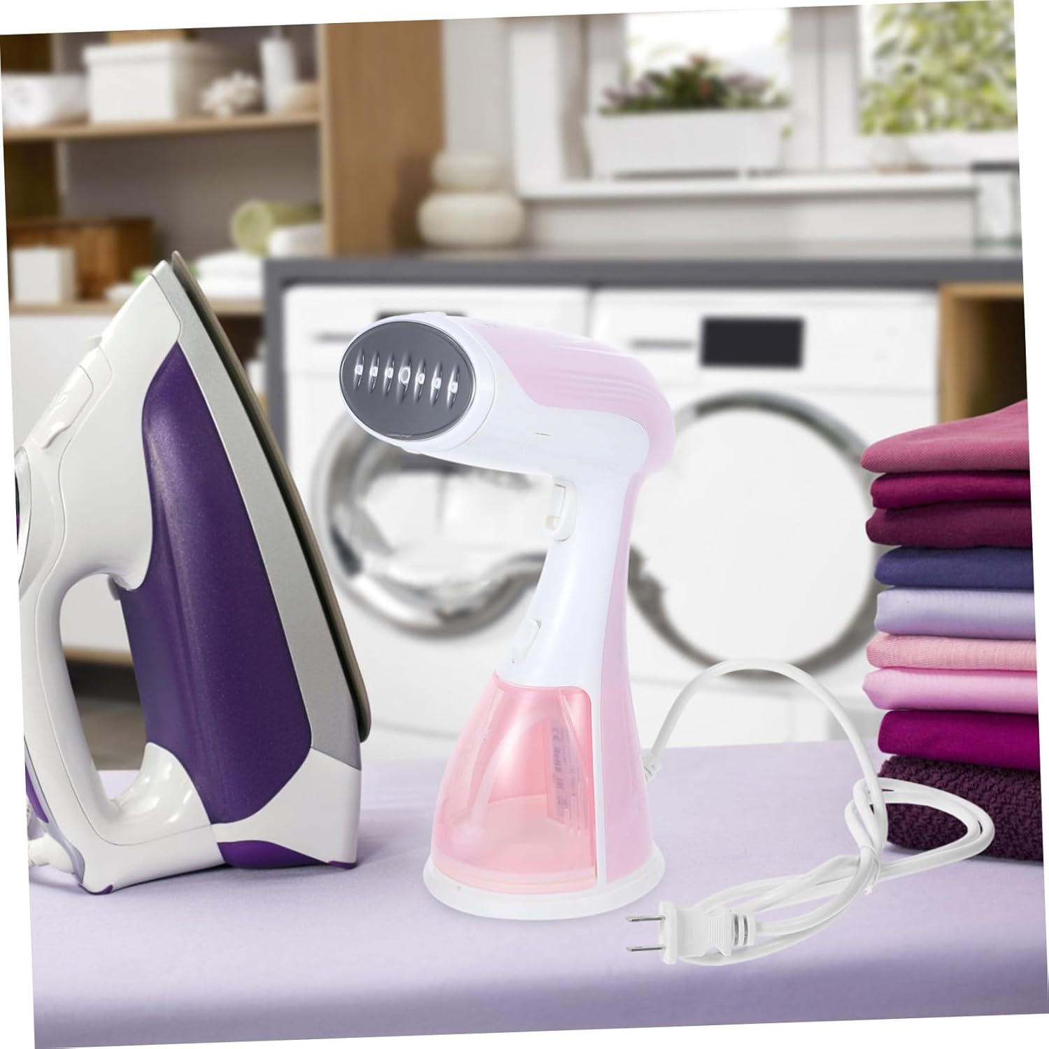 Travel Handheld Clothes Steamer Portable Steam Iron with Large Water Tank for Quick Wrinkle Removal Suitable for Home and Travel Use Dual Voltage for Worldwide Compatibility