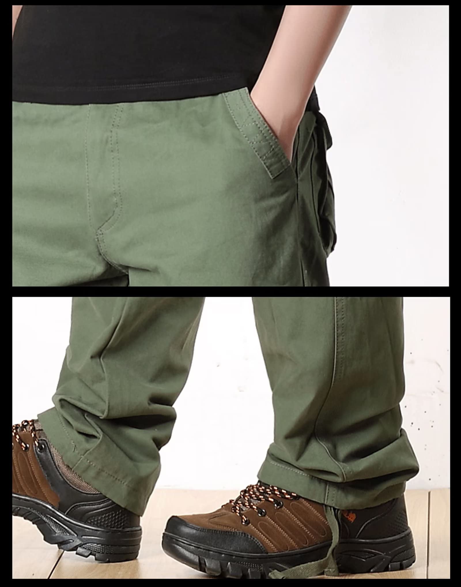 Pantalones de Trabajo Transpirables para Hombre Pantalones de Pesca al Aire Libre Pantalones de Senderismo con 6 u 8 Bolsillos