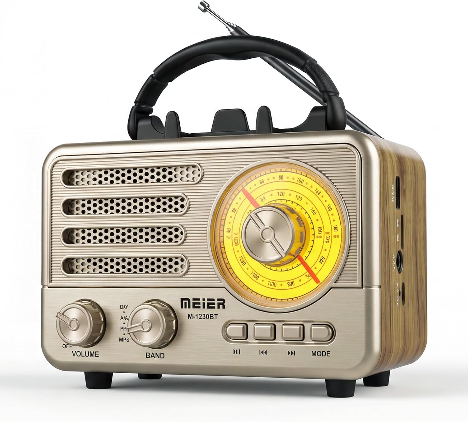 Radio Portable AM FM SW Bluetooth Speaker Vintage Radios with Phone Stand Small Retro Radio Battery Powered for Vintage Decor Birthday Gifts for Women,Men,Dad (Black)