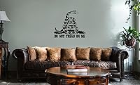 Vista 1 de Decal Serpent Vinilo decorativo para pared con texto en inglés "Do Not Tread On Me" (Negro)