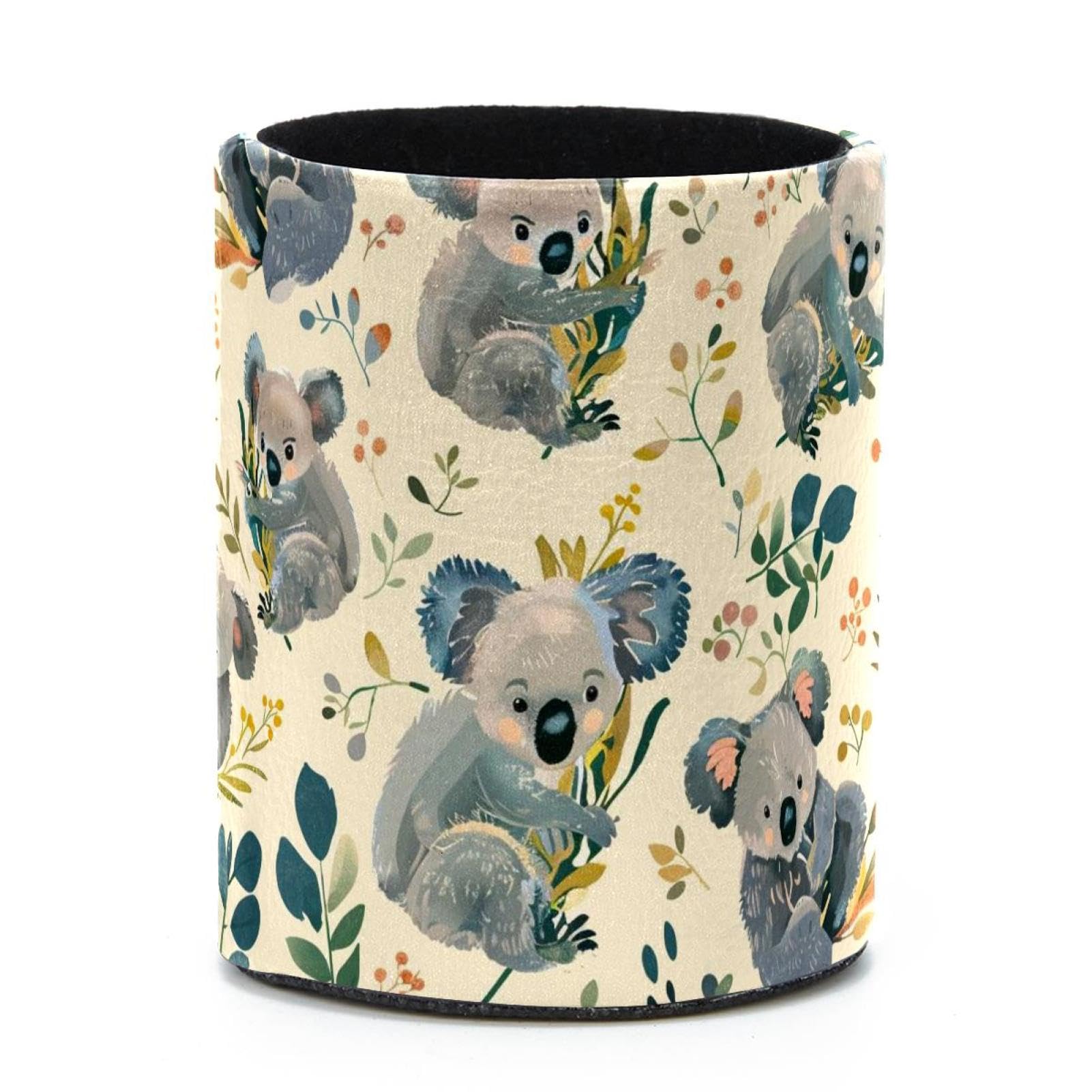 VAPOKF Round Pencil Holders for Desk, Lovely Koala Pen Holders Pen Pot Makeup Brushes Storage Desktop Stationery Supplies Organiser for Home Office
