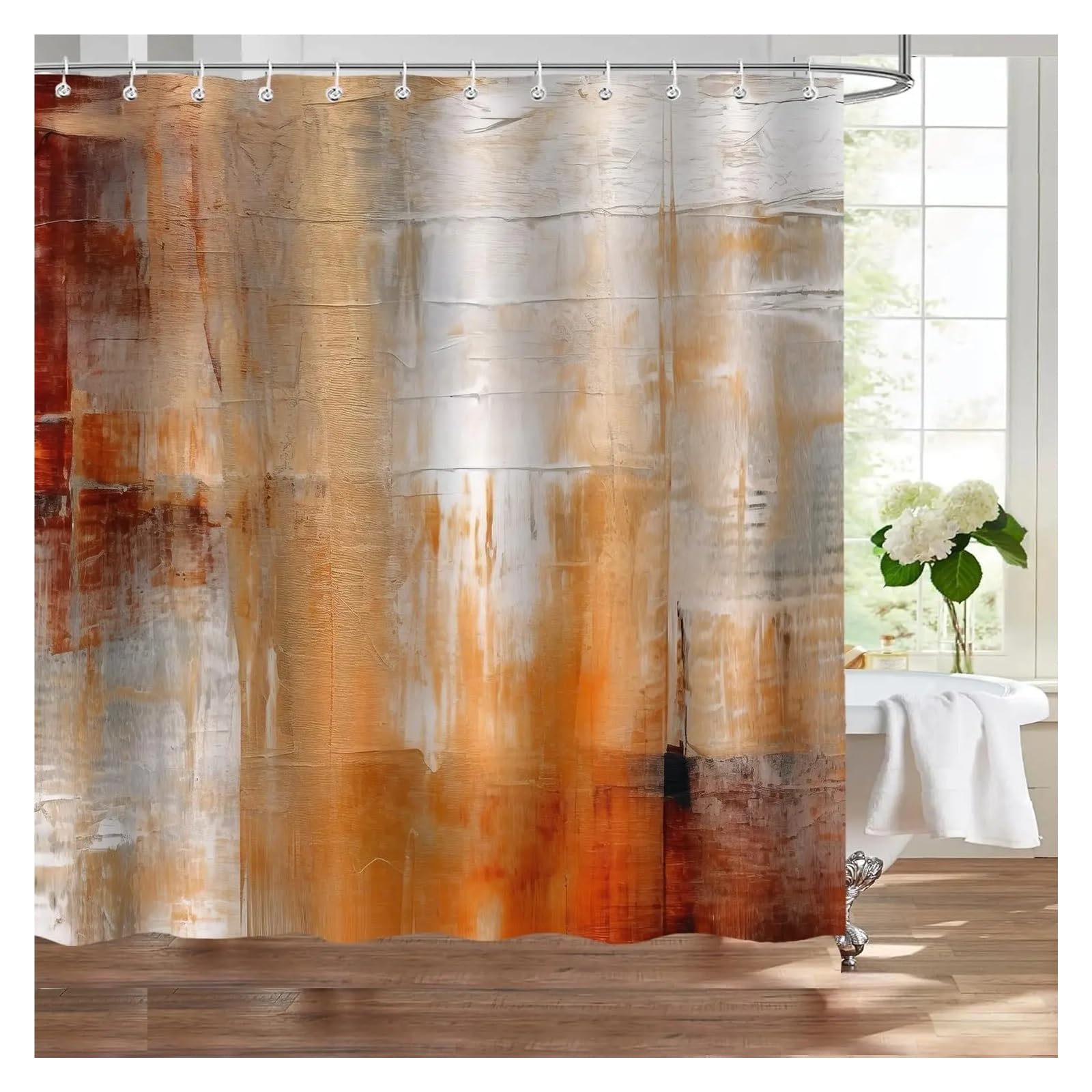 Duschvorhang Leinen Abstrakte Design-Industrie-Chic-Dusche