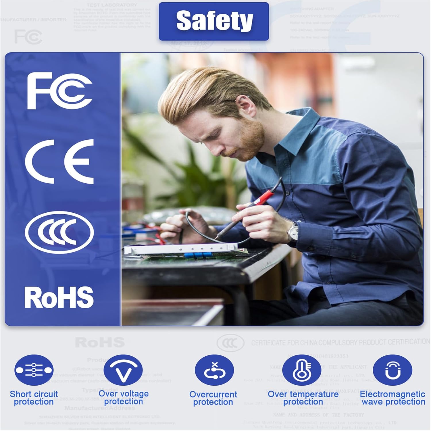 24V 3A DC Power Supply AC Adapter 6.2ft Power Cord with Switch Universal 72W Converter AC 100-240V to DC 24Volt 3A 2A 1A 0.5A Transformer Switching Power Supply for LED Strip Light,CCTV Camera System - Image 7