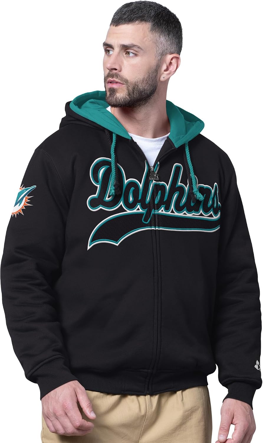 STARTER Men's NFL Big Shot Full-Zip Double Hoodie