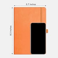 Vista 9 de RETTACY Cuaderno rayado, 192 páginas numeradas, tamaño A5 mediano (14.5 x 21 cm), para hombres y mujeres, para hacer diario, escritura, trabajo