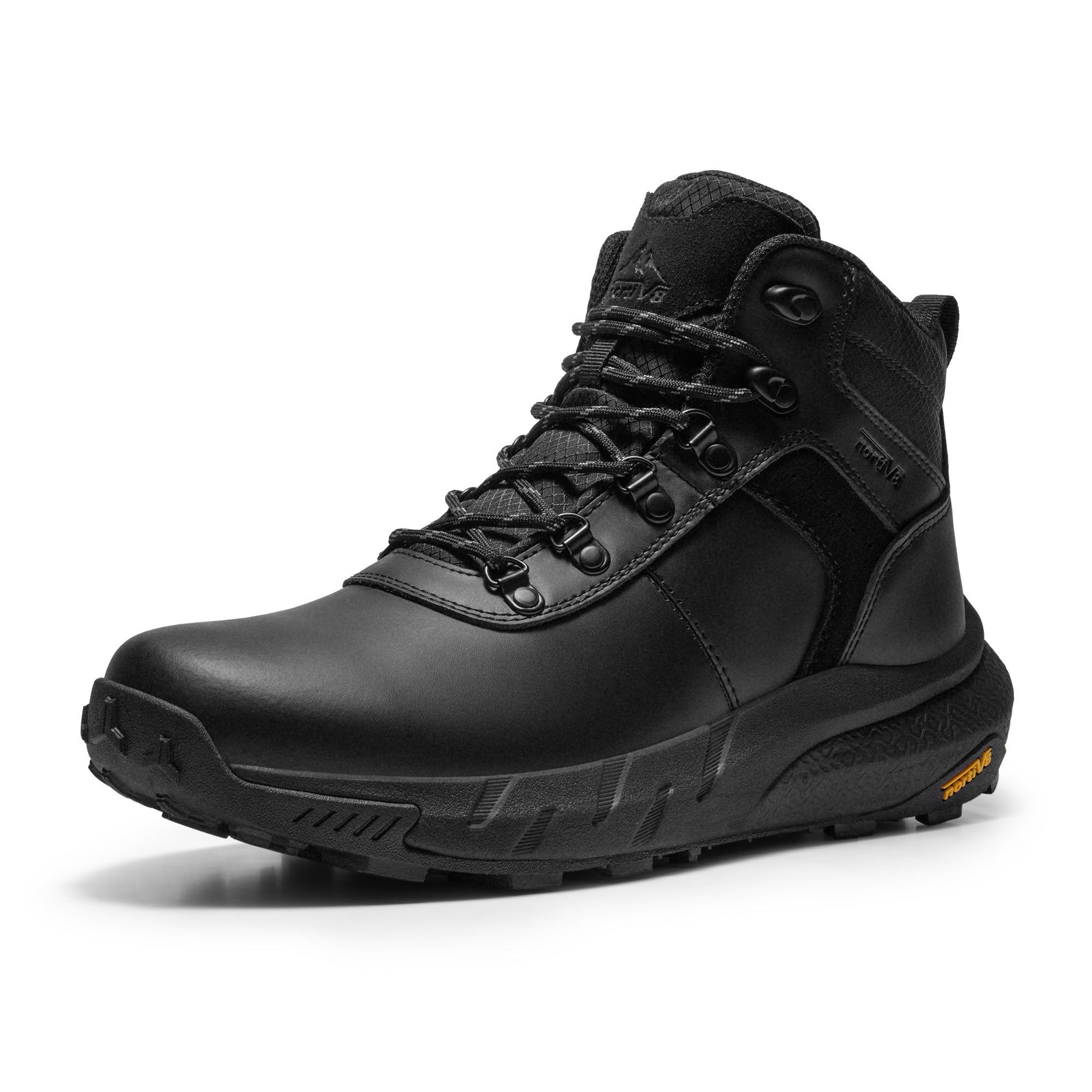 NORTIV 8Men's Waterproof Hiking Boots Lightweight Outdoor Mid Trekking Leather Shoes DriftShield