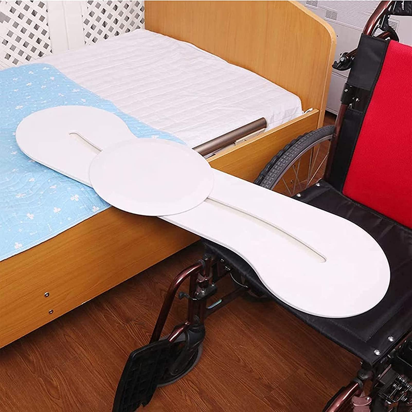 Tabla de transferencia deslizante curva, tabla de transferencia deslizante para sillas de ruedas, tabla deslizante de ayuda para transferencia de asiento giratorio: transferencia de pacientes disca
