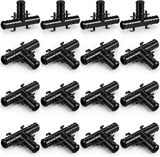 16 Pack 1/2 Inch PEX Tee Fittings PPSU Barb Equal Crimp Connector