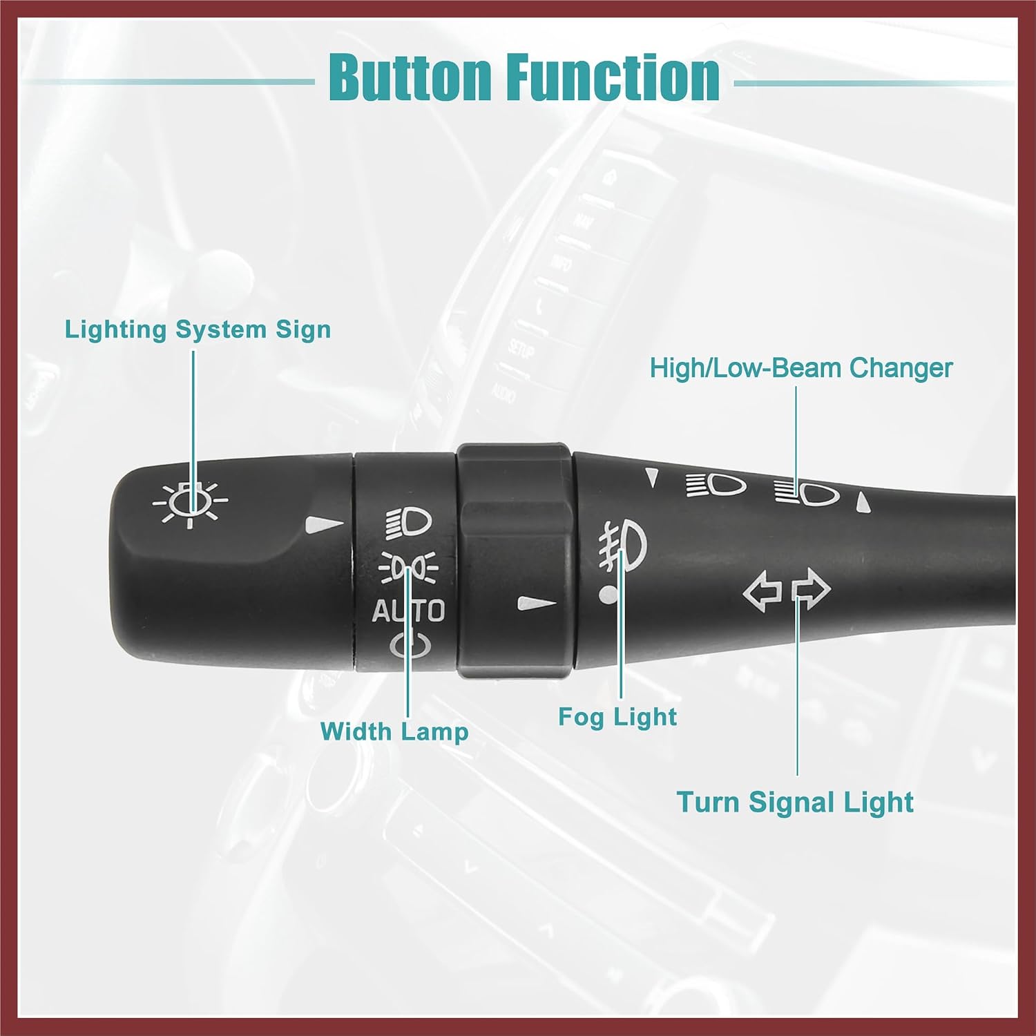 Turn Signal Switch Multifunction Combination Switch Fit for Pontiac Grand Prix 2004-2005 - Pack of 1 Replace Parts