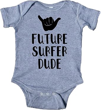 GKrepps Future Surfer Dude Baby Romper Hang Loose Surf Boy Clothes Infant Kids Bodysuit