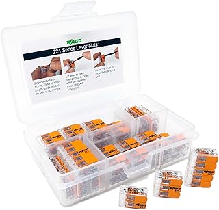 WAGO 221 Lever-Nuts 36pc Compact Splicing Wire Connector Assortment. Includes (16x) 221-412, (12x) 221-413, (8X) 221-415