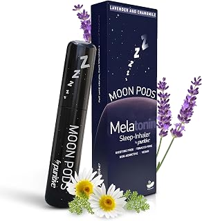 Melatonin Diffuser for Sleep Support – Natural Sleep Aid & Stress Relief Diffuser – Nicotine-Free, Non-Habit Forming – Reusable & Portable Melatonin Diffuser – Lavender & Chamomile Aroma