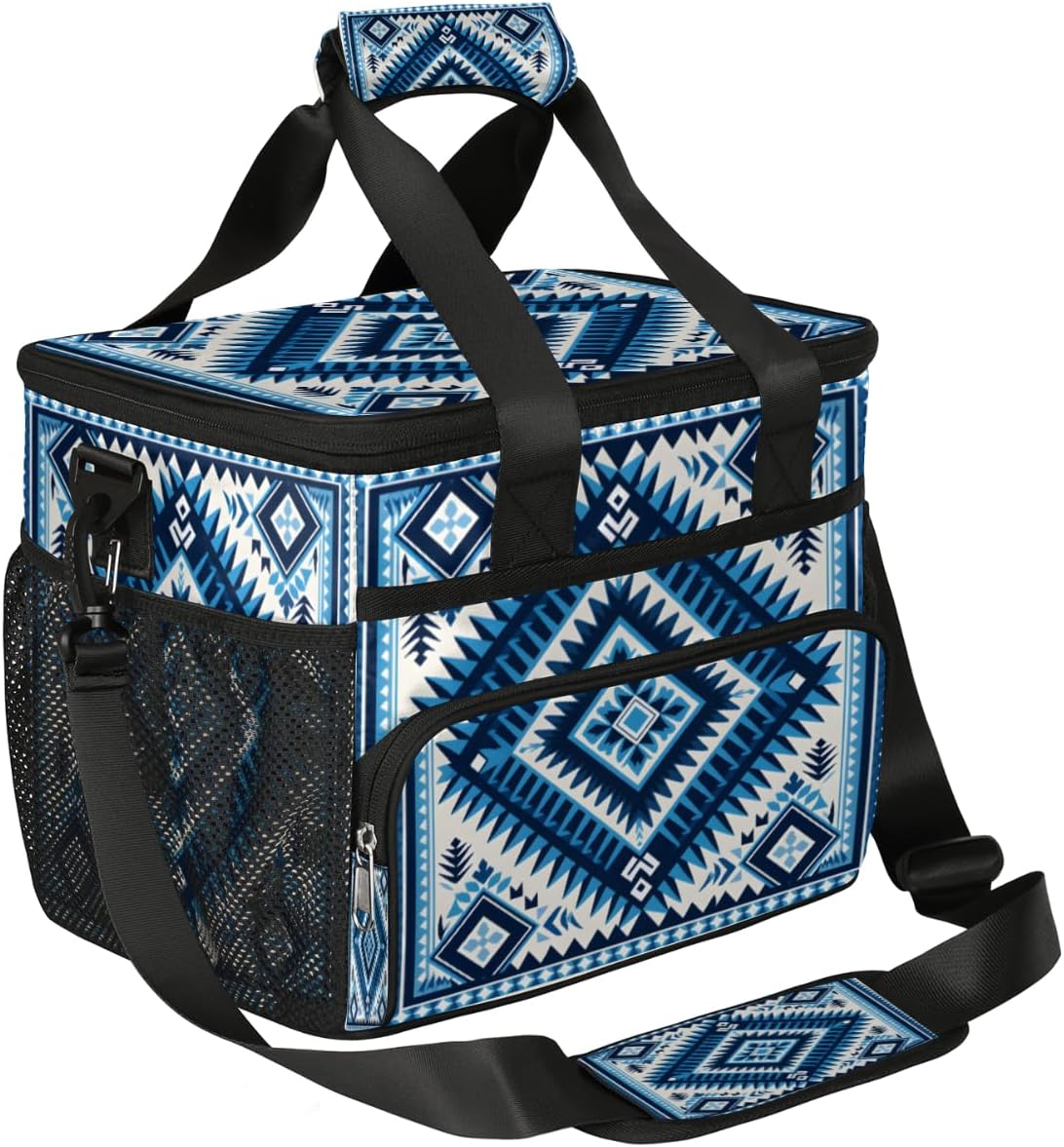Fashionable Insulated Picnic Backpack Lunch Box for Women Men Picnic Basket Tote Lunch Bag Picnic Bag Portable Lunch Bags for Picnic, Beach, Work, Trip,Office, Camp Traditional Ornate Trellis