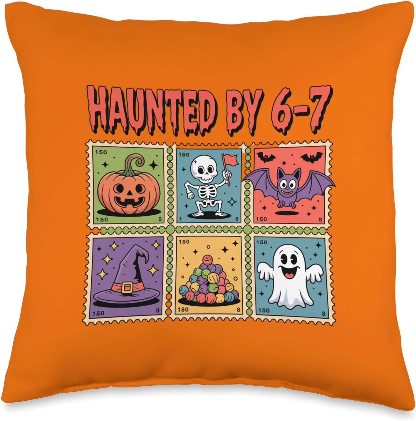 Haunted by 6 7 Throw Pillow