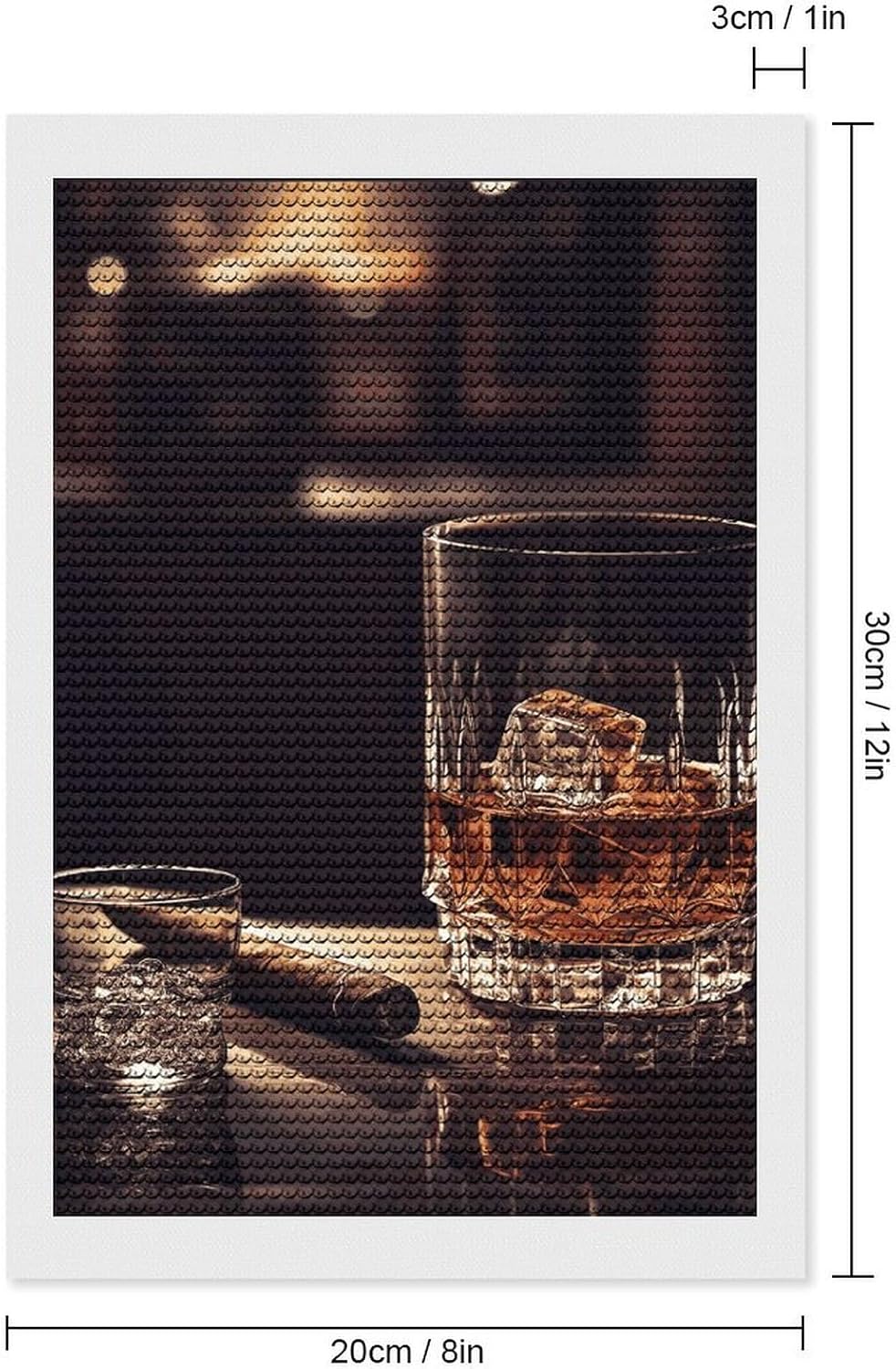 DWVTSLH Whisky and Cigar Diamond Painting Kits for Adults, Personalized Diamond Photo Art Full Drill, DIY 5D Diamond Art Painting Kits for Beginners, Home Wall Decor 8"x12" image 2
