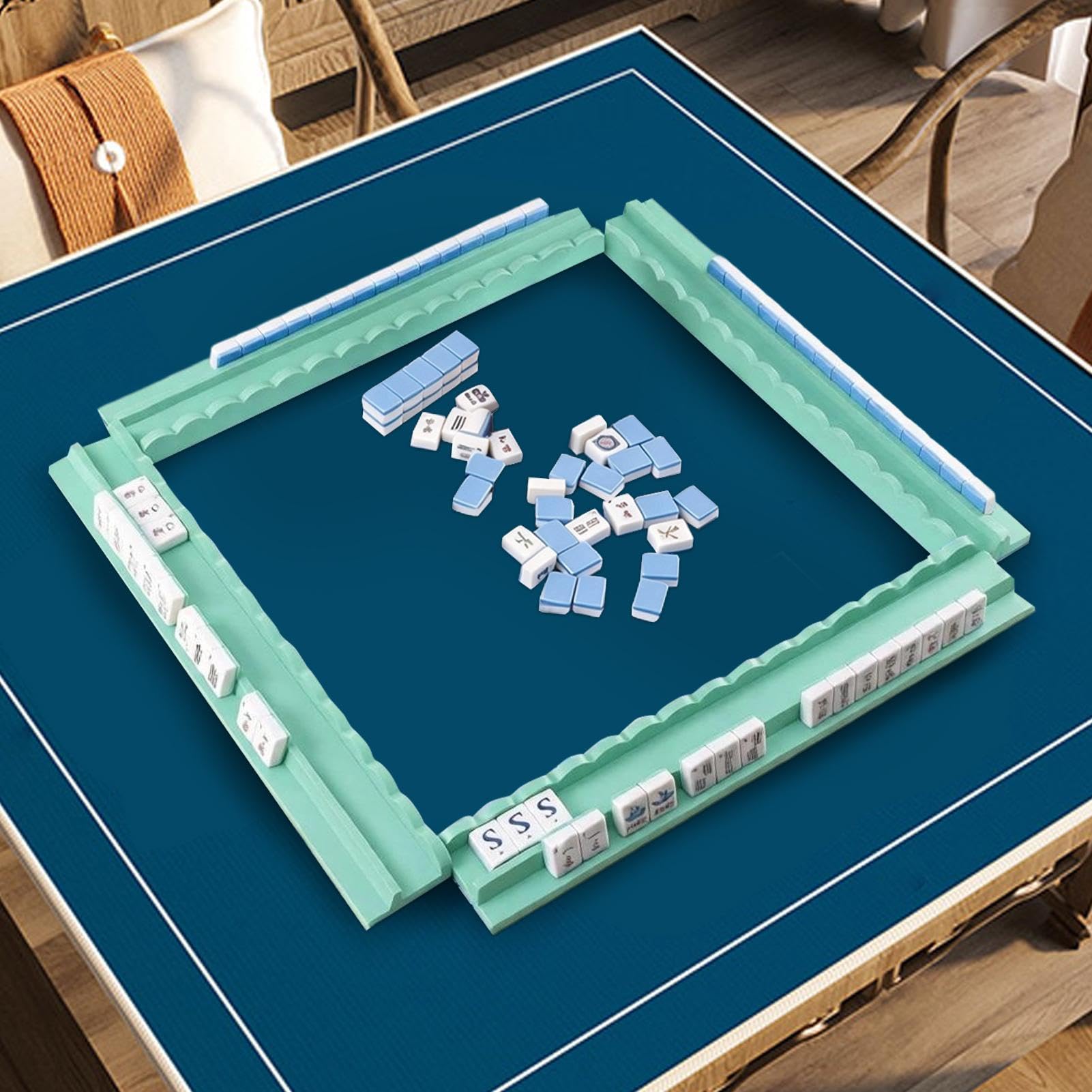 Supporti in Legno per Mahjong Porta Tessere da 50,8 cm con Spintore